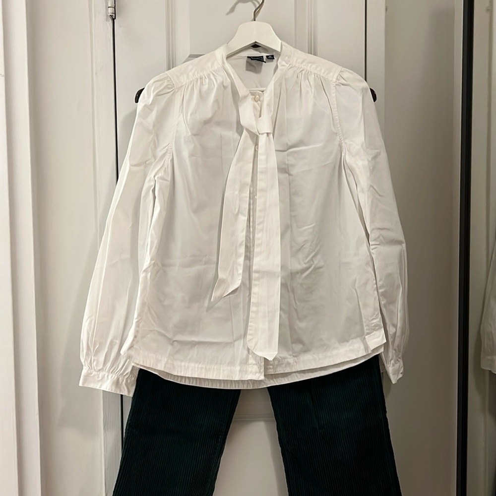 Gap tie neck blouse